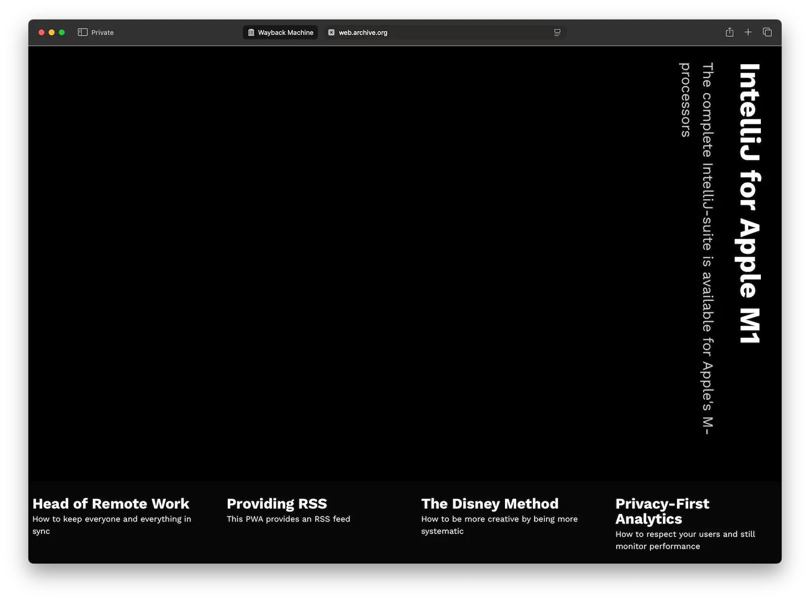A minimal, typography-first layout. Simple, clear, and functional.